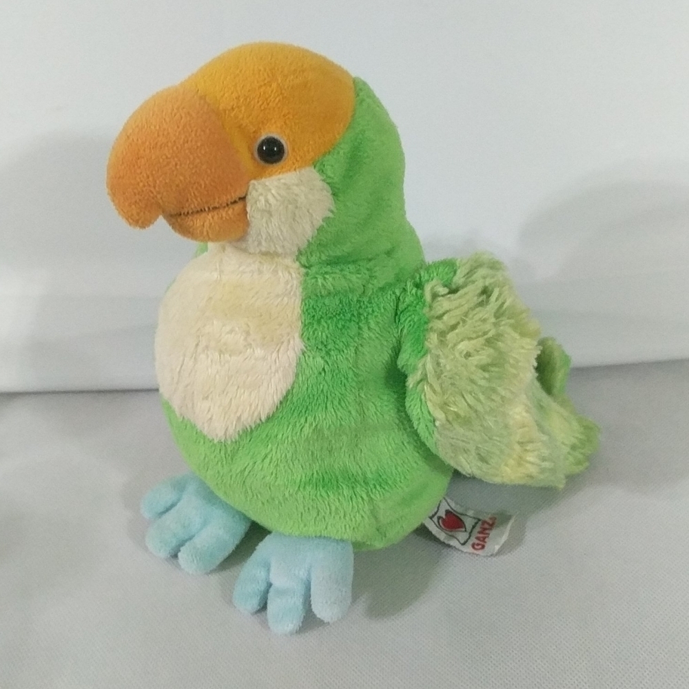 𝅺Ganz Webkinz Green Parakeet Plush Stuffed Animal - no code